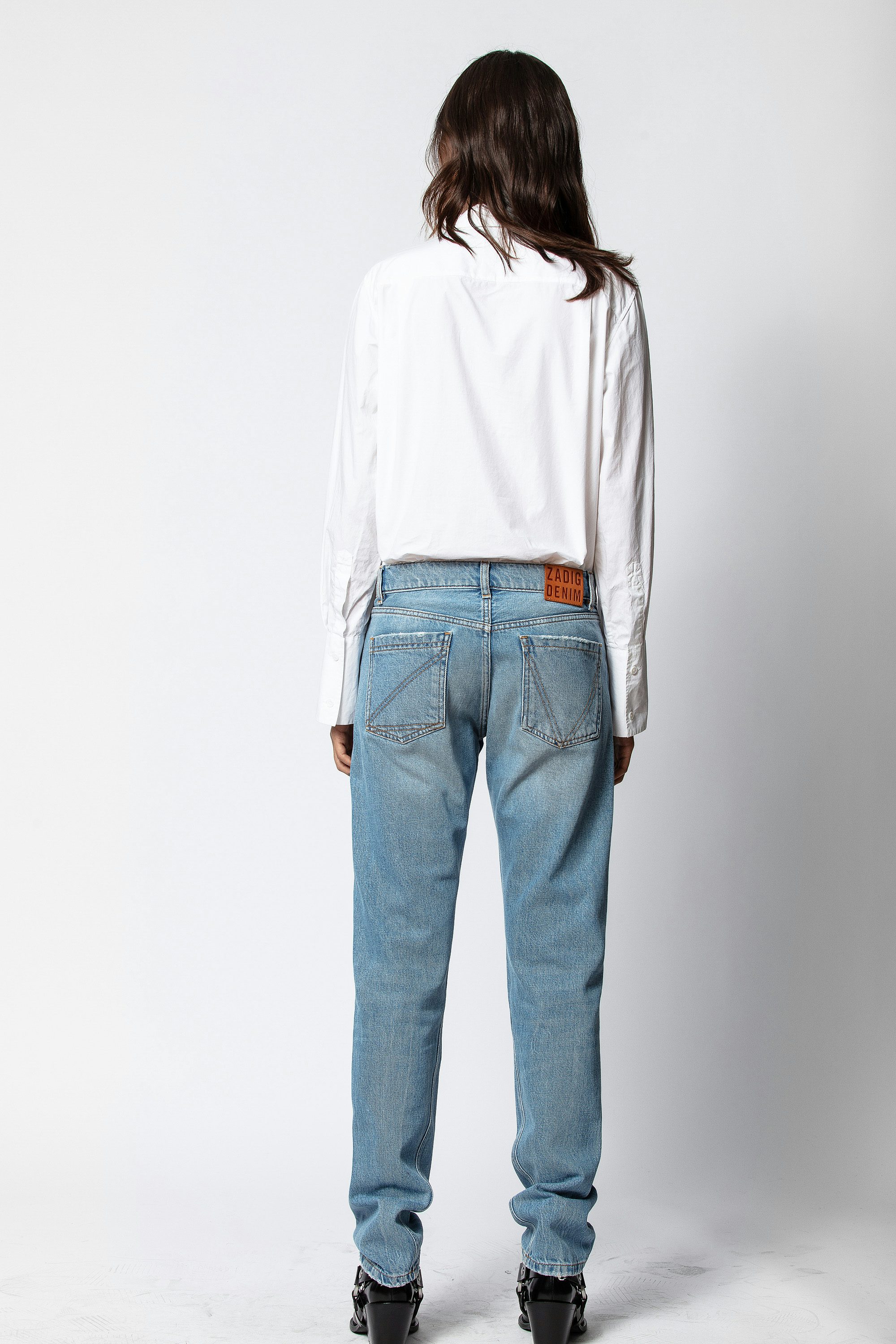 Erini Jeans - Women's worn effect jeans
